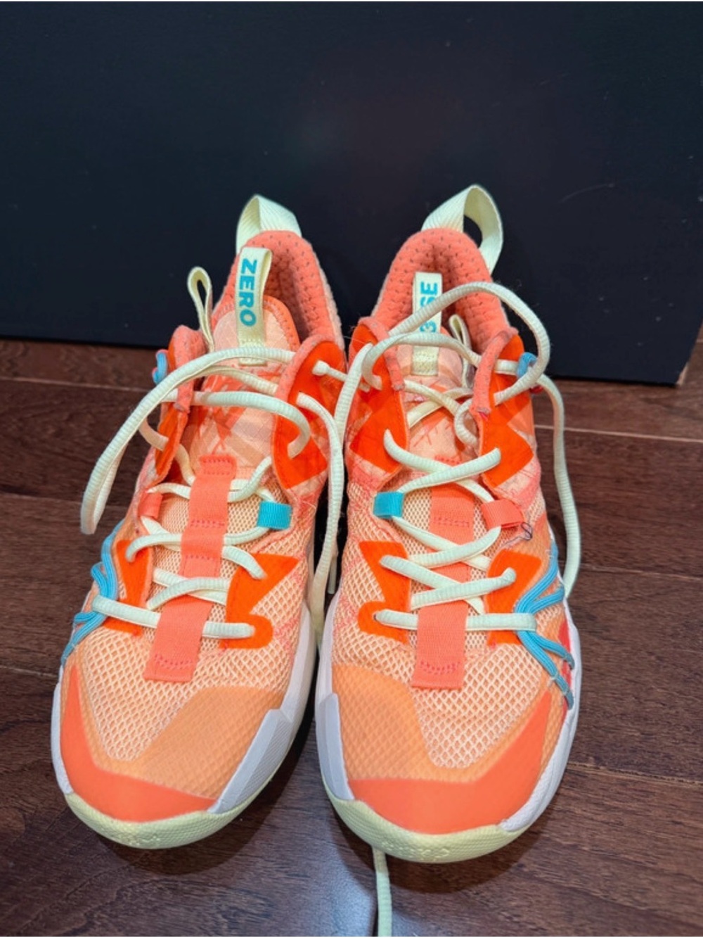 Jordan Kids Orange and Teal Athletic Sneakers